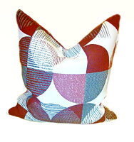 Zirbenkissen "Kreismuster Modern Bordeaux"