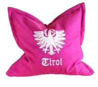 Zirbenkissen - Zirbenpolster pink mit Tiroler Adler