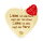 Holzherz mit eingraviertem Spruch - sag&acute;s mit Herz: Liebe ist Wahnsinn ...