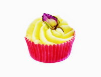 veganer Bademuffin - Badepraline Rose swirl 45gr