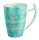 Porzellan Tee-Becher gro&szlig;, blau, Goldzweige Dekor