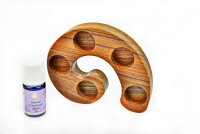 Holzhalter f&uuml;r &Ouml;lfl&auml;schchen Nussholz 5er