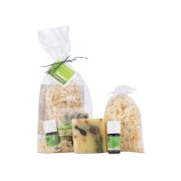 Zirben Geschenkset ✶ Duftset ✶ mit Zirbenseife, Zirbenflocken und 5 ml Zirben&ouml;l bio