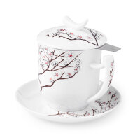 Porzellan Tee-Tasse "Kirschbl&uuml;te" mit...