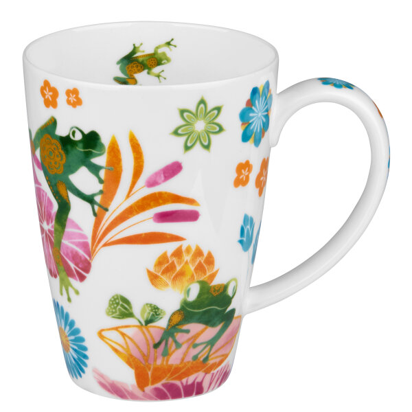 Porzellan Tee-Becher- Extra Gro&szlig; "Gl&uuml;cksfrosch"