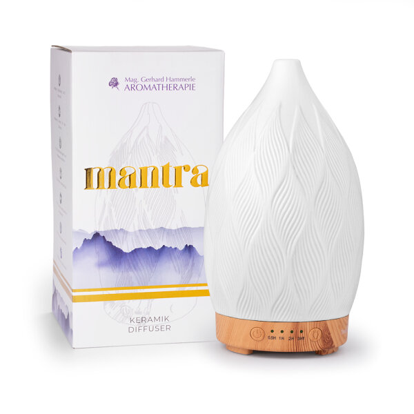 Keramik Diffuser "MANTRA" + 5 &auml;therische &Ouml;le