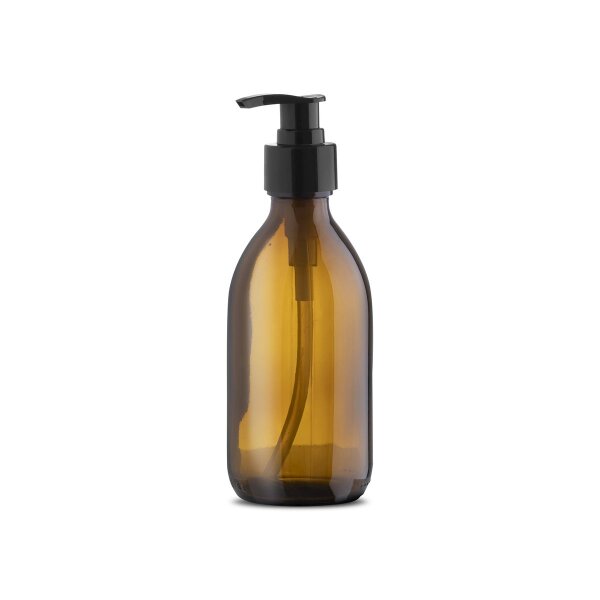 Glasflasche 250 ml mit Pumpe