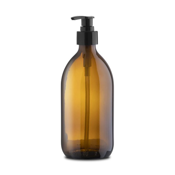 Glasflasche 500 ml mit Pumpe